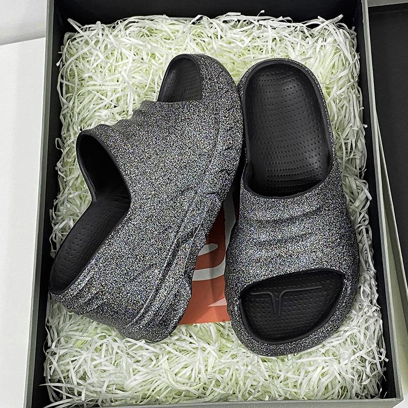 Vintage Women Slippers Brand New Integrated Slipper Female Light Summer Casual Shoes Soft 10cm Conspicuous Heightening Shoe 41