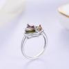 Luxury Precious Natural tourmaline Ring Earrings Jewelry Set 925 Silver Rare Gems fine jewelry Ladies Anniversary & Banquet Gift