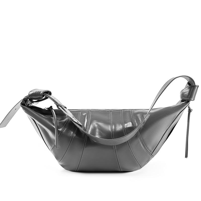 New Large Coconut Bag Genuine Leather Versatile Women's Bag Commuting Large Capacity Single Shoulder Crossbody Bag Dumpling Bag