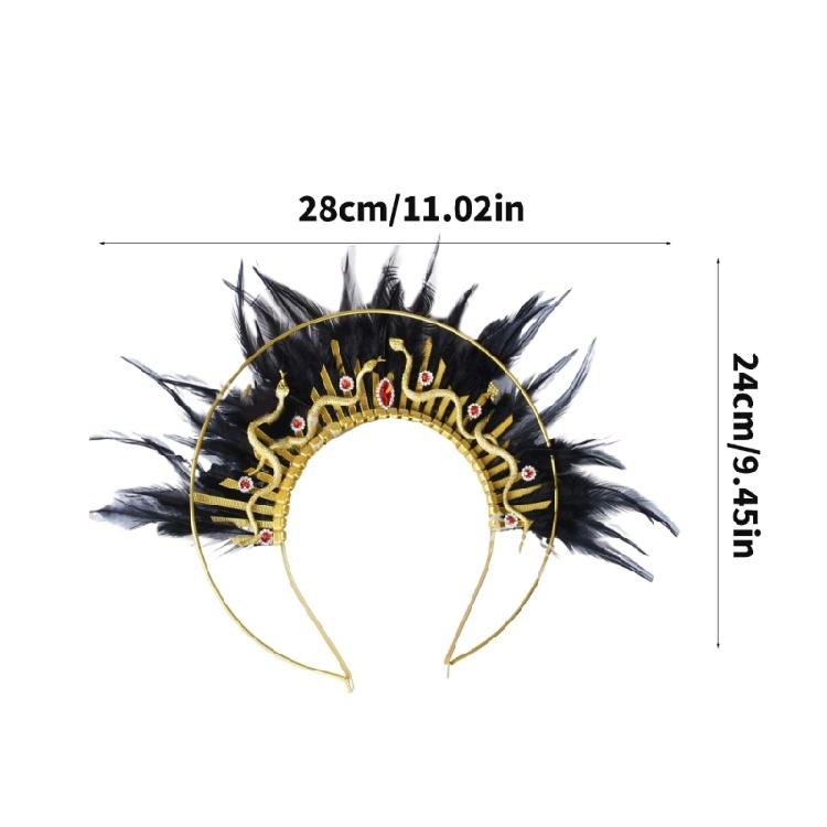 Enchanting Goddess Inspired Feather Crowns for Costume Event Cosplay Celebrations snd Special Occasion Outfits