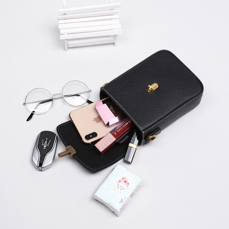 Leather Mobile Phone Bag Women's Versatile New Trendy Mini Shoulder Bag Crossbody Bag Vertical Small Bag Autumn Bag
