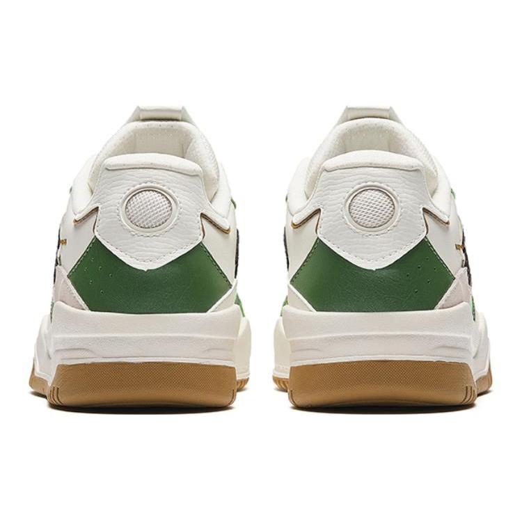 New Anta Slip Resistant Height Increasing Low Top Skateboard Shoes Men's White Green 912348003-8