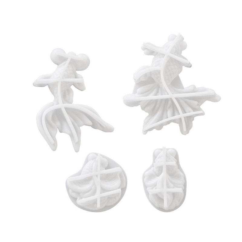 Kois Fish Keyring Mould Epoxy Resin Pendant Molds 3D Gold Fish Silicone Moulds for Keychain Jewelry Making Supplies