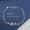 S925 Sterling Silver Butterfly Bracelet for Women - Elegant Inlaid Design, Perfect Birthday Gift for Girlfriend