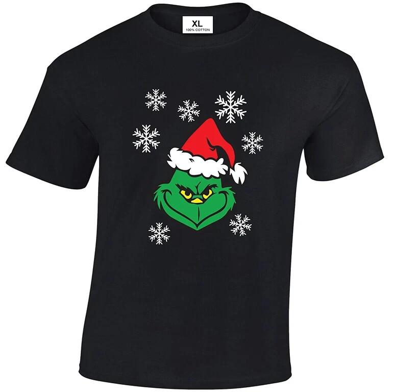 Christmas Grinch Face Inspired T-Shirt Funny Xmas Humbug Rarre! Unisex T-Shirt M