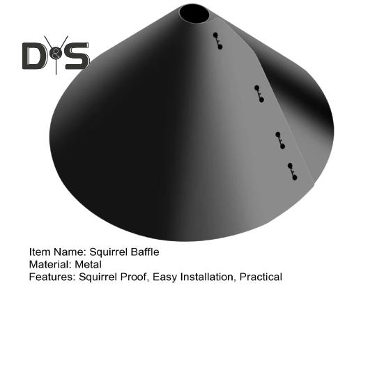 PP Squirrel Proof Baffle Pole Mounted Squirrel Guard Stopper for Outdoors Birds Feeder Pole And Shepherd Hooks