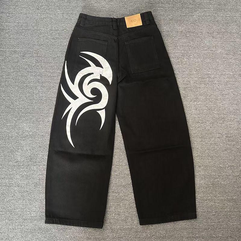 

RogueWave Уличный хип-хоп Черные широкие брюки Мода Уличная одежда XS чёрный