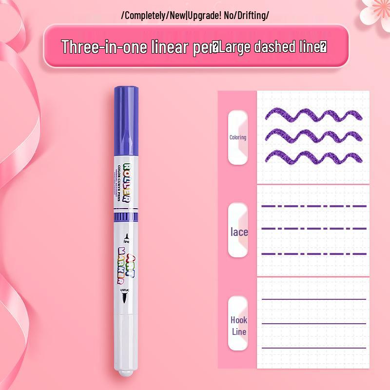 Marcador de Contorno Floral: Set de Marcadores de Colores para Diarios de Arte y Manualidades Infantiles