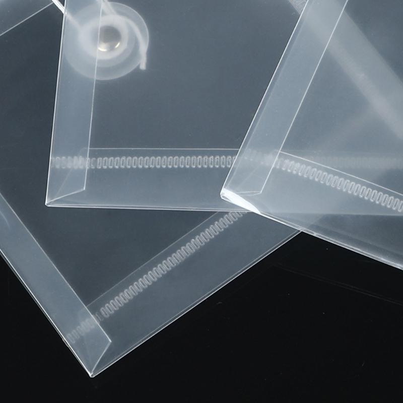 10Pcs Small File Storage Bag Waterproof Clear Plastic Document Pouches with String Closure For Receipt Document Paper