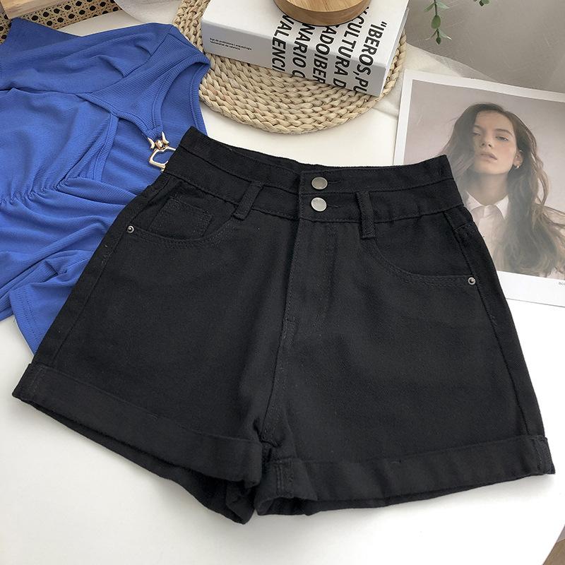 

Молодежная жизненная сила, удобные, обтягивающие, модные и универсальные, джинсовые шорты, женские, с ультра-высокой талией, летние, свободные, тонкие, прямые, трапециевидные, подвернутые брюки 2XL