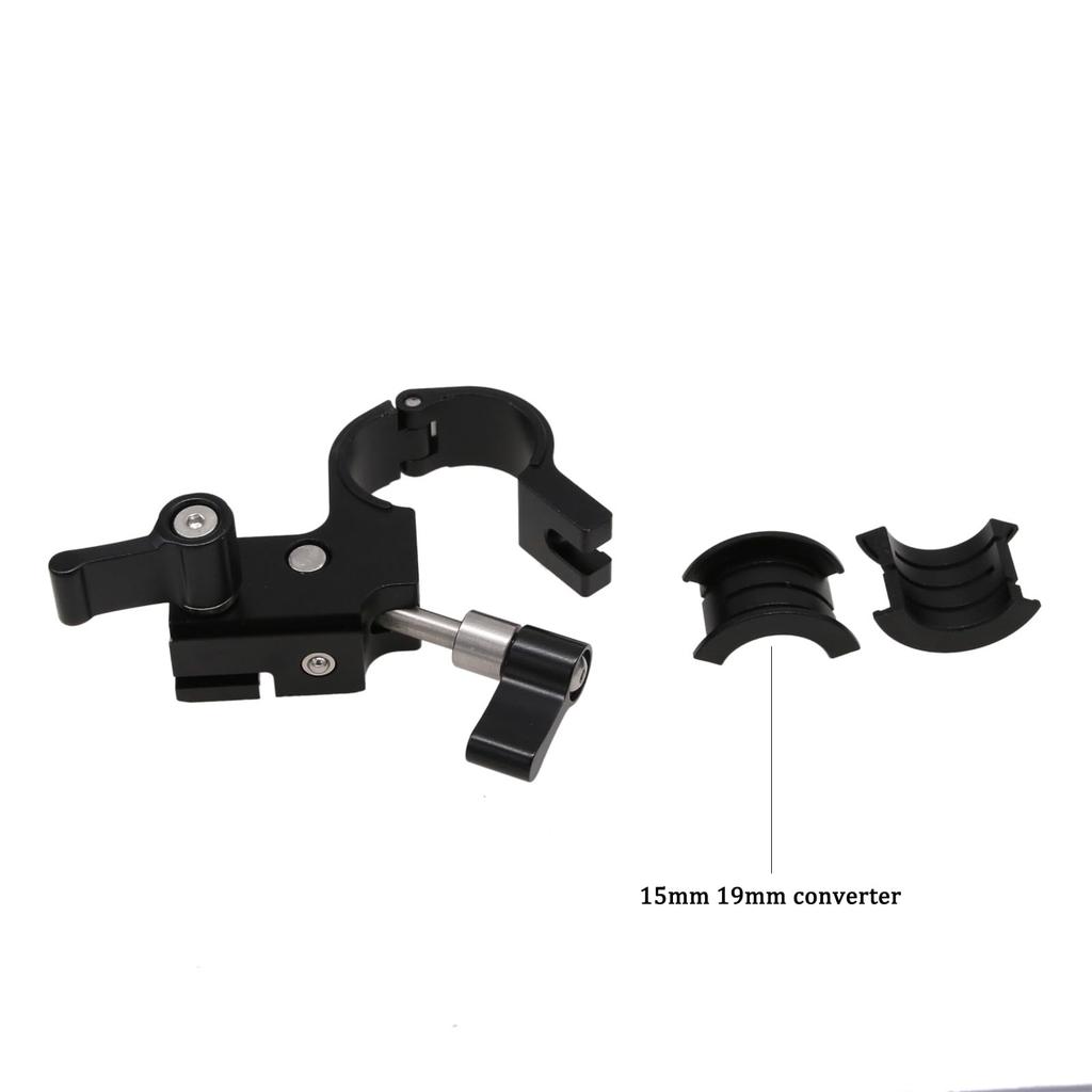 HangTon 15mm 19mm Rod Clamp Bracket for ARRI Hi-5, cforce mini RF, cmotion cPRO, CLM-5, WCU-4 Lens Motor Mount, Black