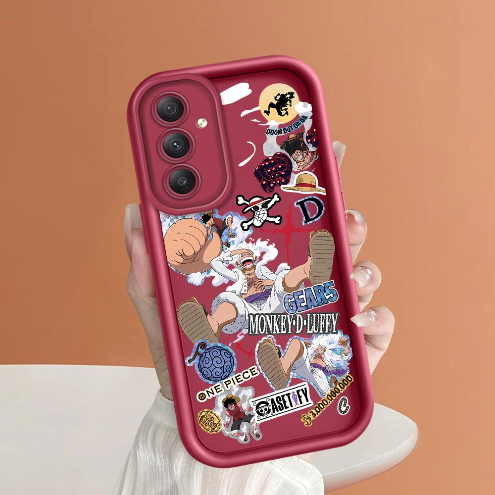 Soft Silicone Square Ladder Printing Pattern Phone Casing Full Cover Camera Shockproof Protection Rubber Case for Samsung