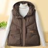 Módní Zimní Teplá Vesta Dámská Bez Rukávů Parka Ležérní Silná Dámská Bunda