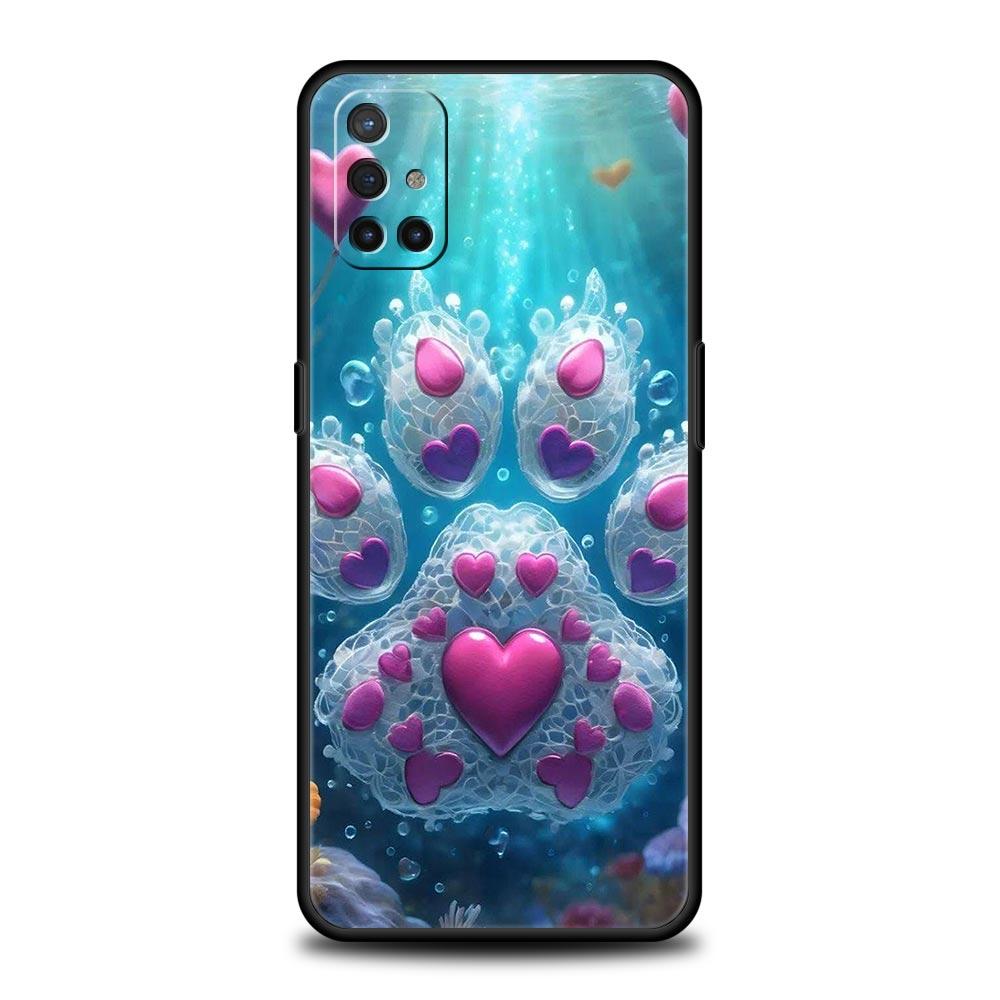 Phone Case For Oneplus 13R 13 12 10T 11 R10 Nord N100 N200 N10 9 9R CE 2 3 Z Pro Lite 5G Soft TPU Cover Og Paw Print Aesthetics