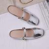 Silver inner heightening bag head half slippers women's outer wear 2025 summer new versatile small Mary Jane Mill shoes