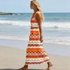Sommerkleider für Damen, fließendes, lässiges Midikleid, Strandkleid mit Taschen