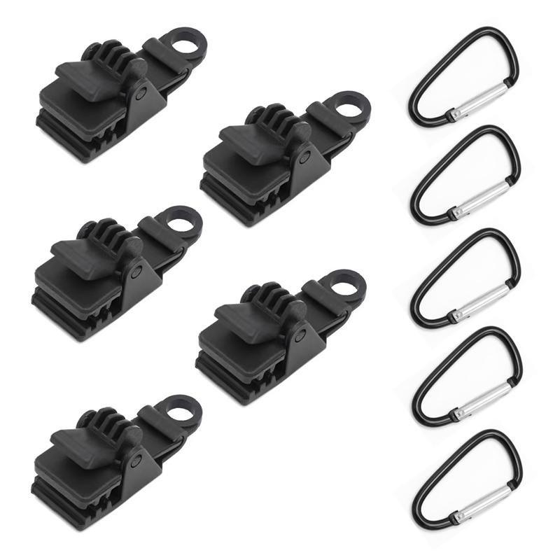 Sturdy Heavy Duty Tent Clips Outdoor Tarpaulin Clamps, Anti-wind Fixed Tent Reinforced Tarp Clips Hook for Outdoor Food Sealing