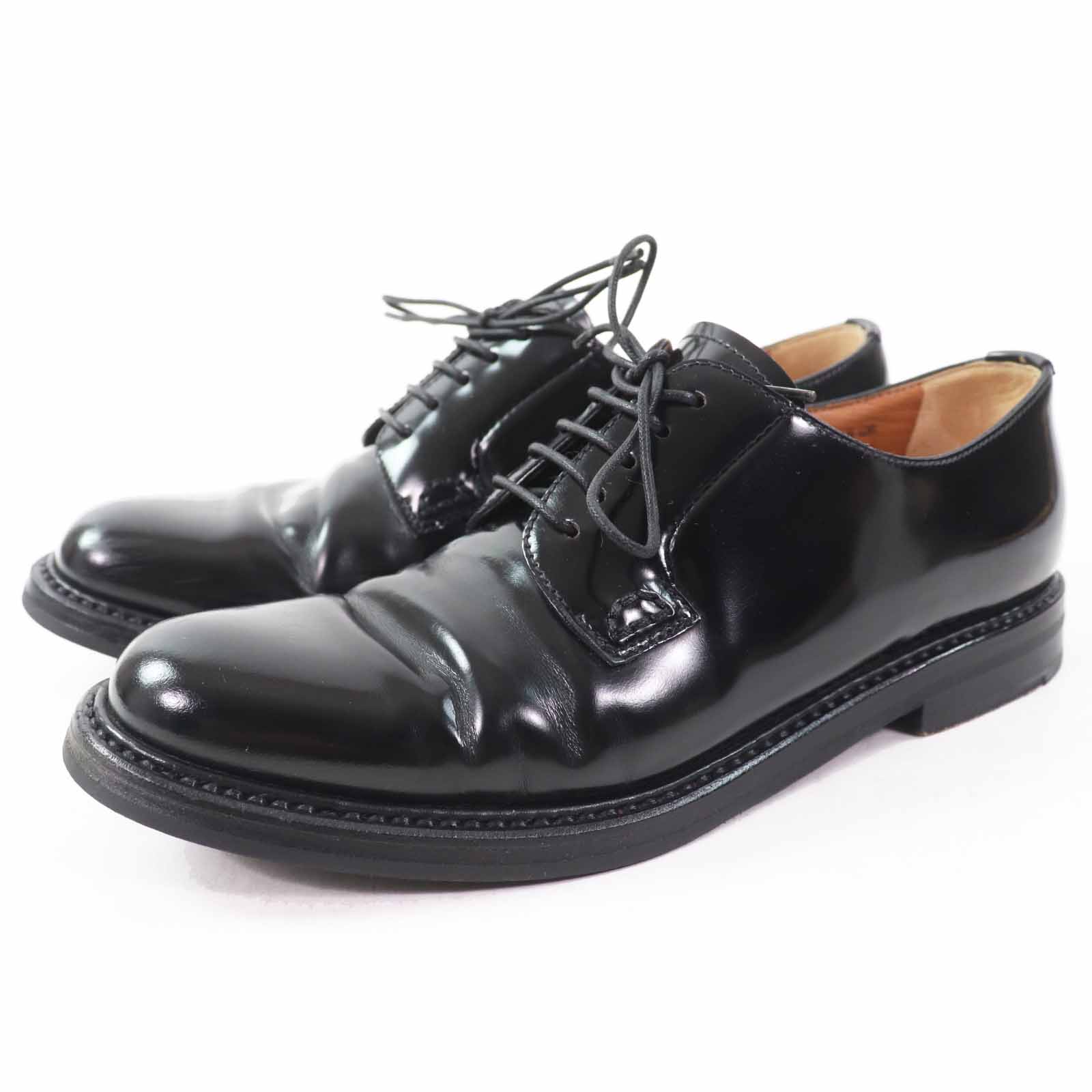 Great CHURCH S Leather shoes Polished Binder Derby Shoes/ black leather Women 35 Used