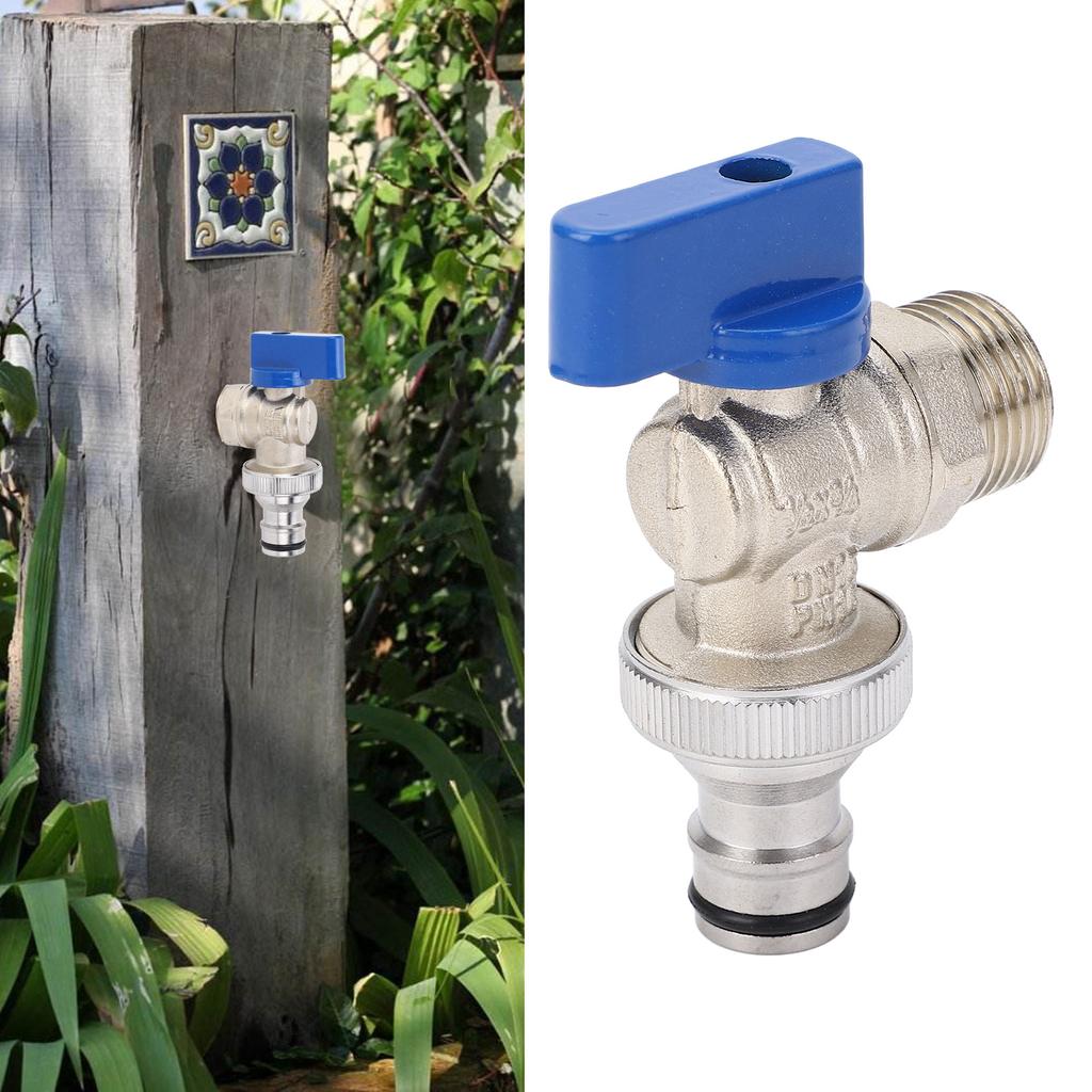 Angle Valve G1/2in Male Inlet G3/4in Male Outlet 1/4 Turn Brass Water Shut Off Valve