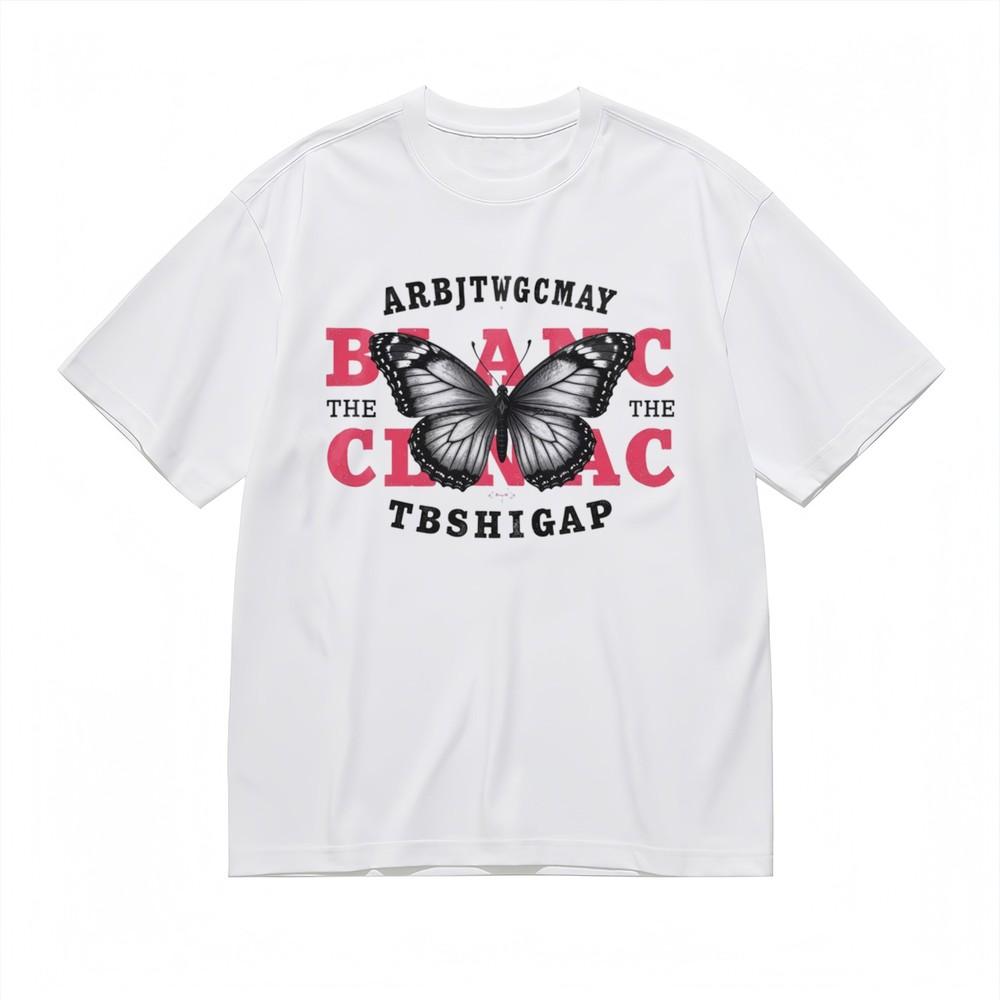 

Women s Trend Comfy Fashion Classic T-Shirt Red Black Abstract Design Cotton Tee 2XL