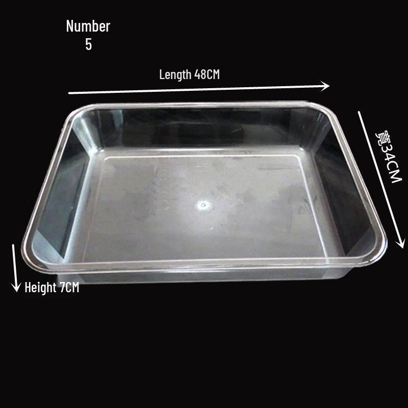Transparent Rectangular Plastic Food Display Trays