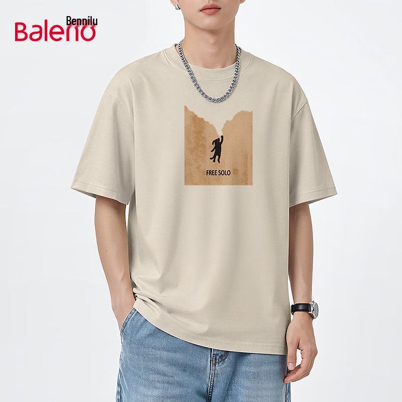 Baleno Unisex Oversize Cotton T-Shirt with JPB Solo Climbing Dog Print XL