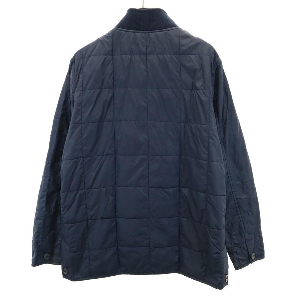 LACOSTE Quilted jacket M Navy Back fleece Men's Used
