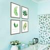 Yeni 4 adet/takım Yeşil Posterler ve Baskılar Duvar Sanatı Resimleri İskandinav Dekoratif Duvar Resimleri Ev Dekorasyonu İçin