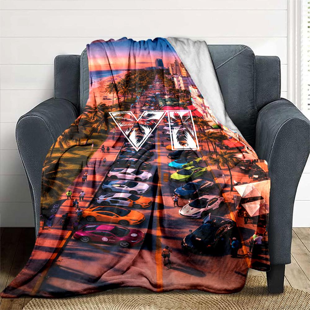 Gta Blanket Comfortable Perfect for Chair Livingroom Picnics for All Seasons Warmthful Decor Birthday Christmas Gift Blanket
