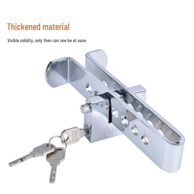 Universal Stainless Steel Anti-Theft Car Lock: Clutch, Accelerator, and Brake Protection for All Vehicles.