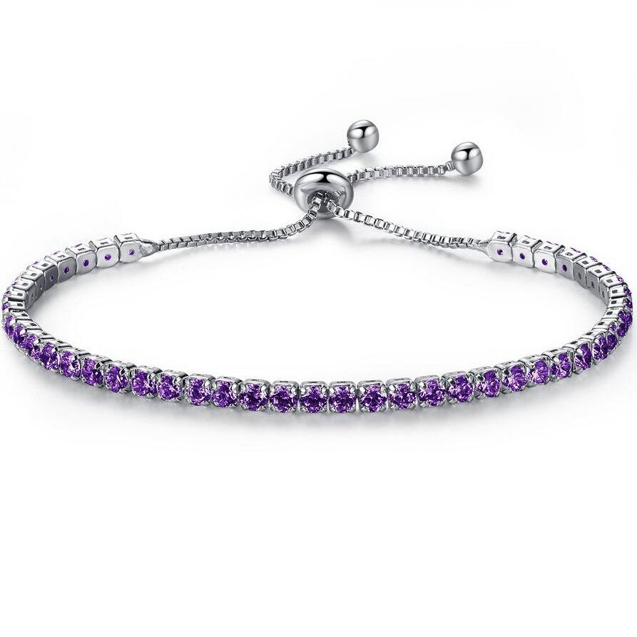3MM Diamant-Inlay Verstellbares Mehrfarbiges Kupferarmband - Schlicht und Stilvoll