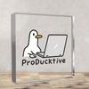 Cute Duck with Laptop Desk Decor - Funny Office Decoration, , Housewarming Gifts, Coworkers - Funny Workspace Decoration, Desk Decorations, Playful De