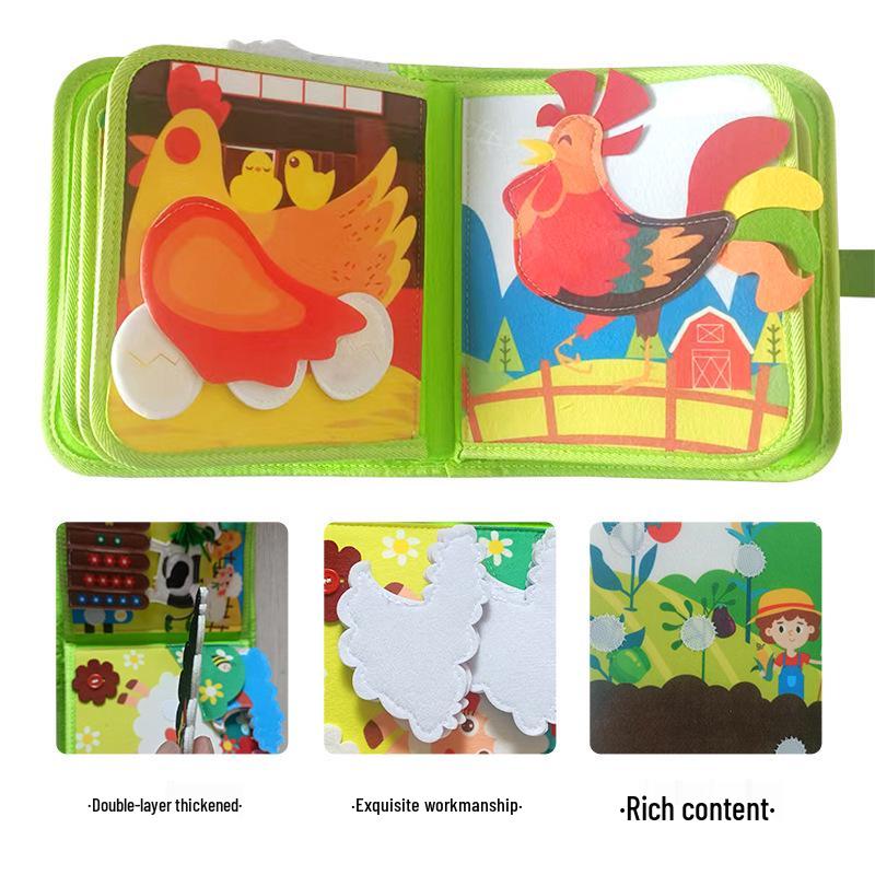 Animal Farm Felt Storybook: Baby's Busy Early Education Book