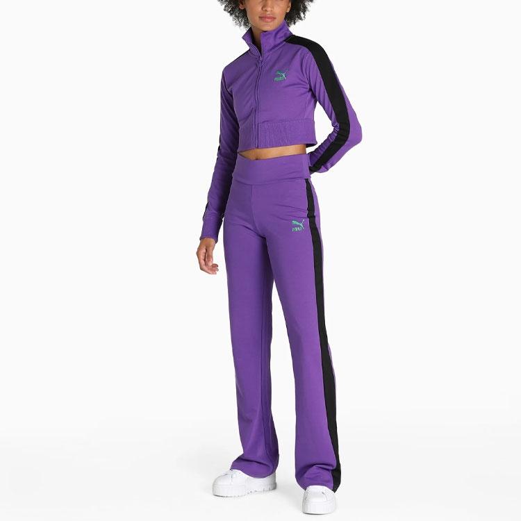 PUMA X DUA LIPA Casual Pants Women's Dark Purple Red 536629-90