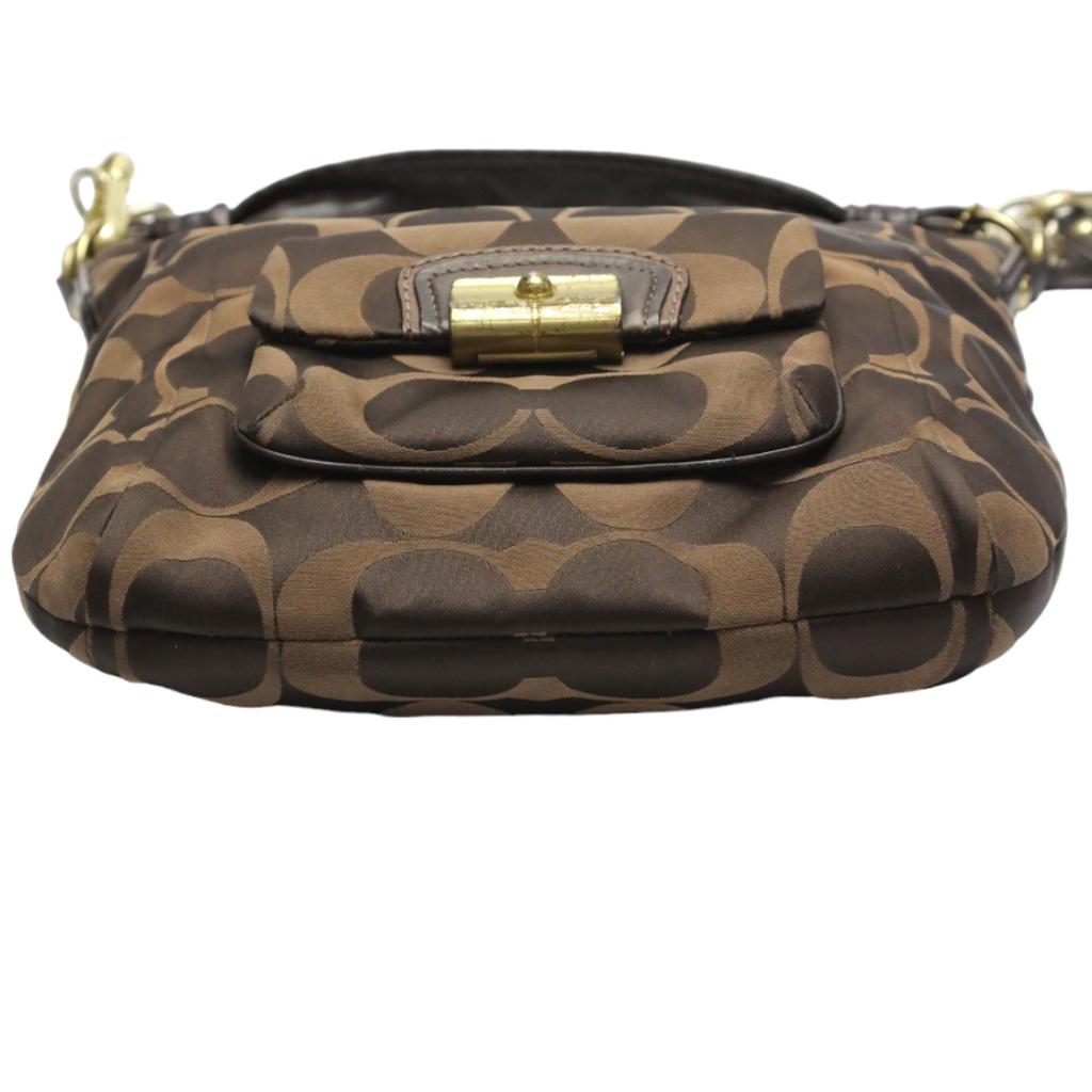 Coach Canvas Tote Bag Handbag Leather Brown Women 14904 Used