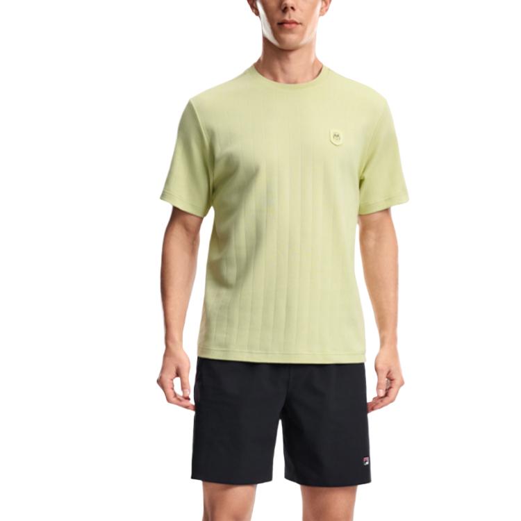 FILA Tennis Solid Color Crew Neck Pullover T-Shirt Men tops A11M623163FYE