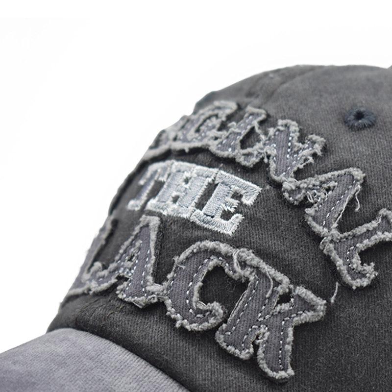 Hut Baseball Kappe Stickerei Buchstaben SCHWARZ Denim Spleißen Sommer Männlichen