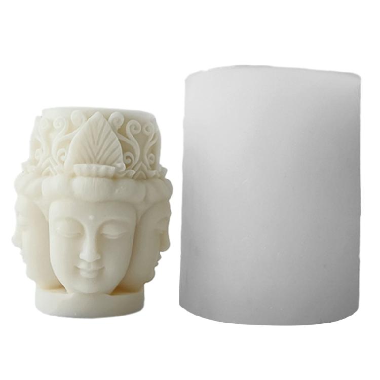 3D Buddhas Candle Mold Handmade Soap Resin Mould DIY Cake Chocolate Silicone Mold