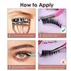 RED SIREN Self Adhesive Eyelashes 3Pairs/Pack Natural Look Half Faux Mink Lashes Long Lasting Press On Cat Eye Lashes Makeup