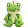 Peluche Rana Verde Giocattolo Simulazione Rane Sdraiata Peluche Morbido Animale Cartone Animato Cuscino Regalo di Compleanno Natale Per Bambini