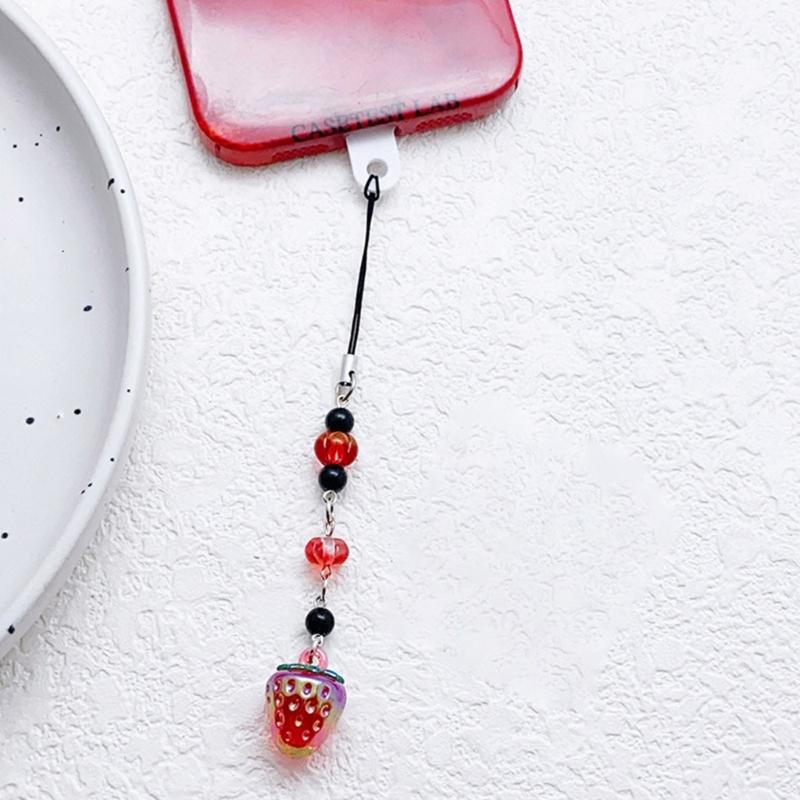 Lovely Beaded Bowknot Phone Strap Charm Pendant with Star Accents Sturdy Handbag Adornment Craft Supplies for Girls