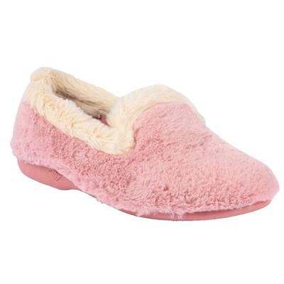 Womens/Ladies Shake Faux Fur Trim Slippers