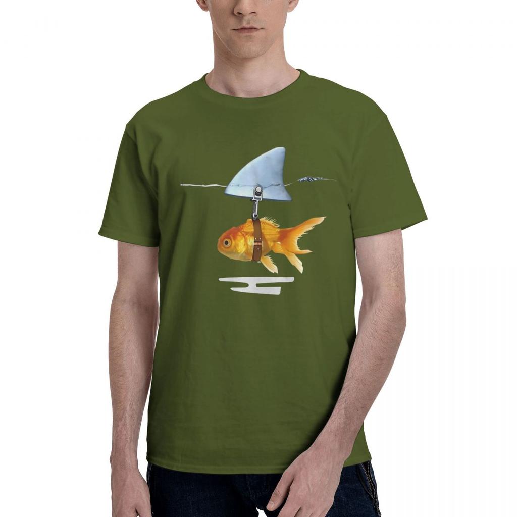 Goldfish And Shark 100 Cotton Casual Breathable Confortable Tops Mens Clothing Deals Mens Gifts