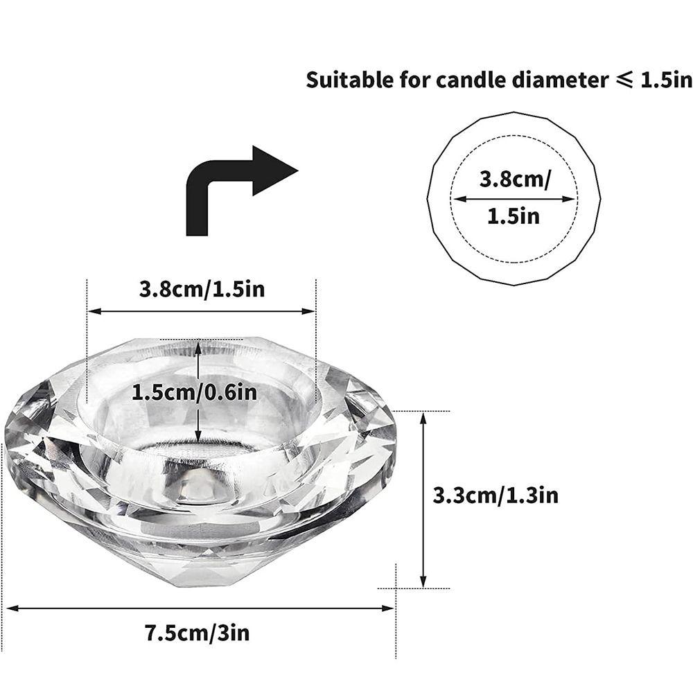 Candlelight Dinner Table Ornaments Crystal Candle Holder Home Decor Candlestick Wedding Decoration