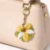 Access Control Card Holder Bag Pendant PU Leather Bag Hanging Fashion Flower Keychain  Home Decor