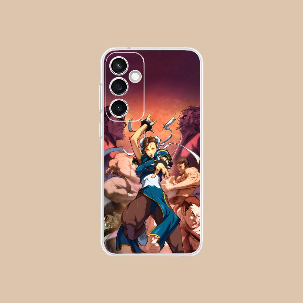 Street Fighter Chunli Phone Case for Samsung Galaxy S25 S24 S23 S22 S21Plus FE Ultra Clear Colorful Cover Cover Smartphone