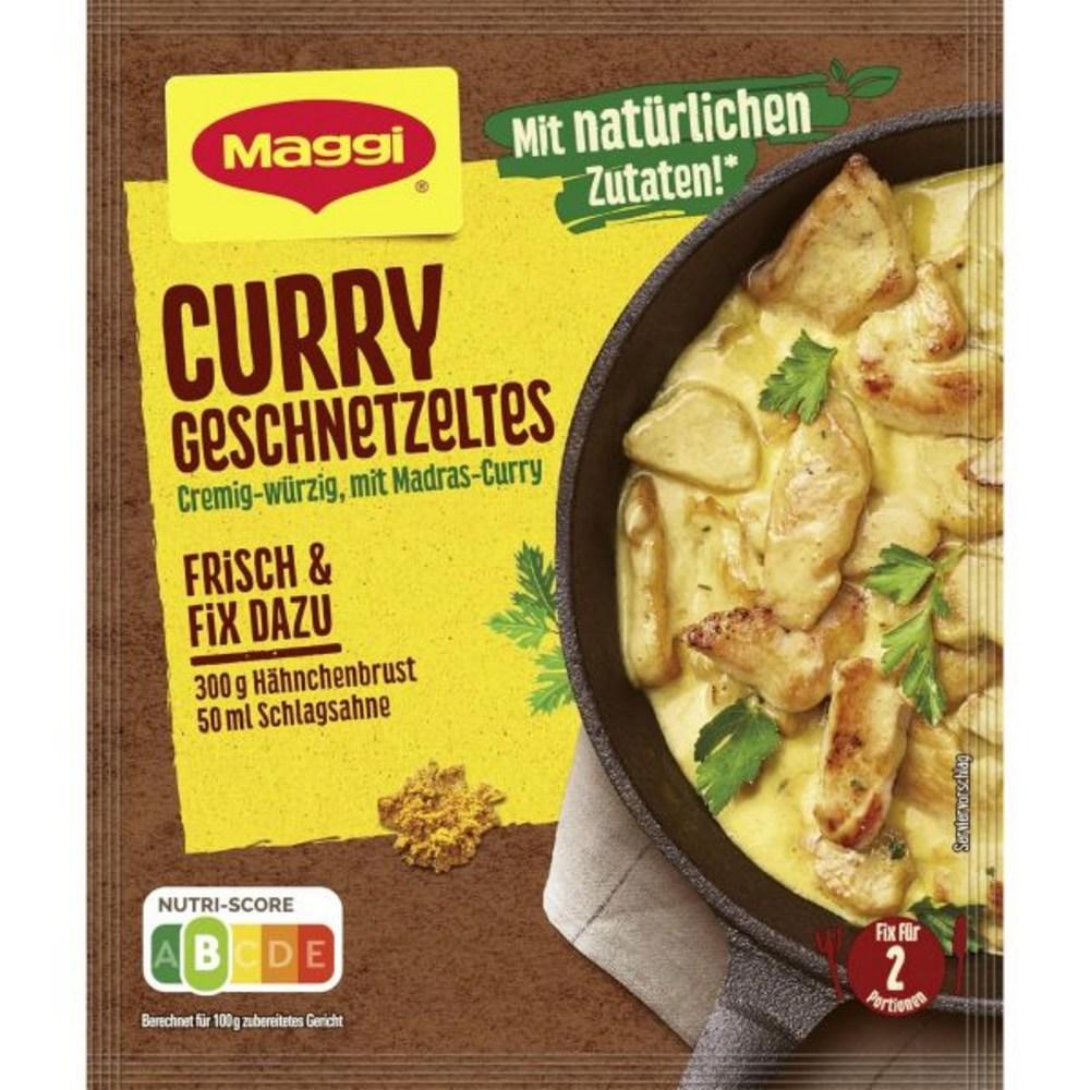 Maggi Curry Slice Seasoning Mix Natural Ingredients Serves 2, 1 Pack, 1 x 41g, 1 pcs