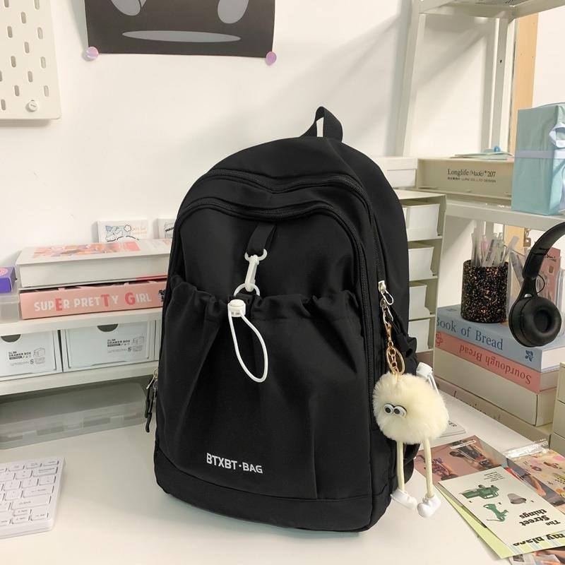 New Simple and Fashionable Niche Design Student Schoolbag Female Junior High School Student Versatile Backpack