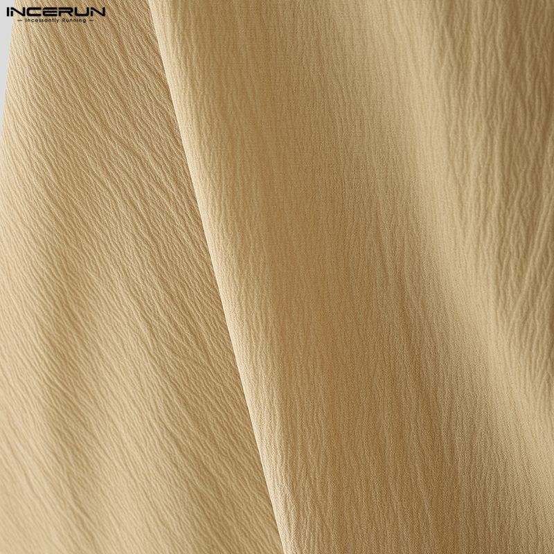 INCERUN Men Half Sleeve Twisted Irregular Casual T-Shirts Top