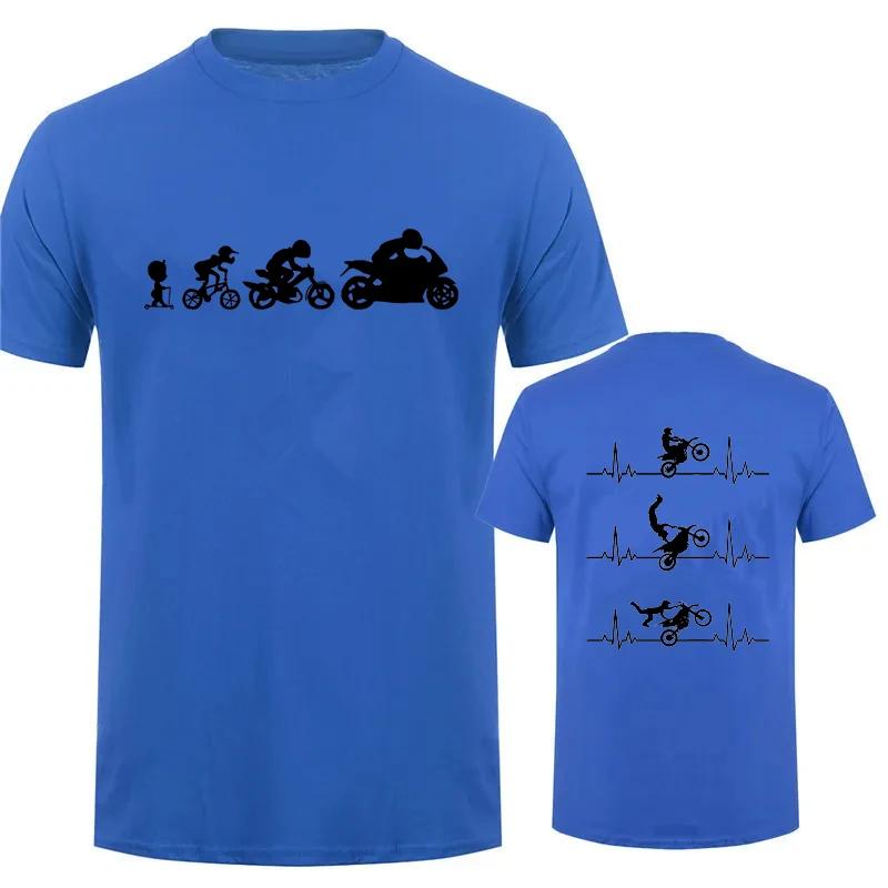 Summer Men's T-shirt Short Sleeve Men Tshirt Evolution Motorbiker Motorcycles Print Oversize T Shirt Male Tshirt Men Tee Clothes